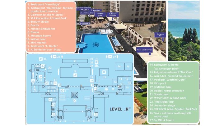 Level R (Restaurants and Pool terrace)